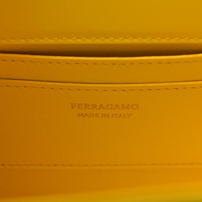 Salvatore Ferragamo Brushed Calfskin Mini Wanda Top Handle Bag Yellow 6 of 10