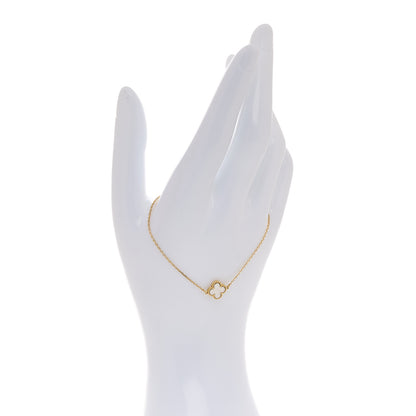 Van Cleef & Arpels 18K Yellow Gold Mother of Pearl Sweet Alhambra Bracelet 2 of 6