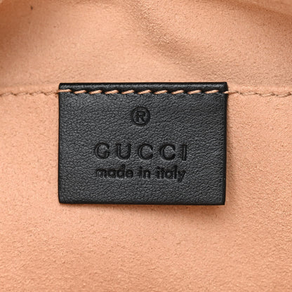 Gucci Calfskin Matelasse Small GG Marmont Chain Shoulder Bag Black 6 of 10