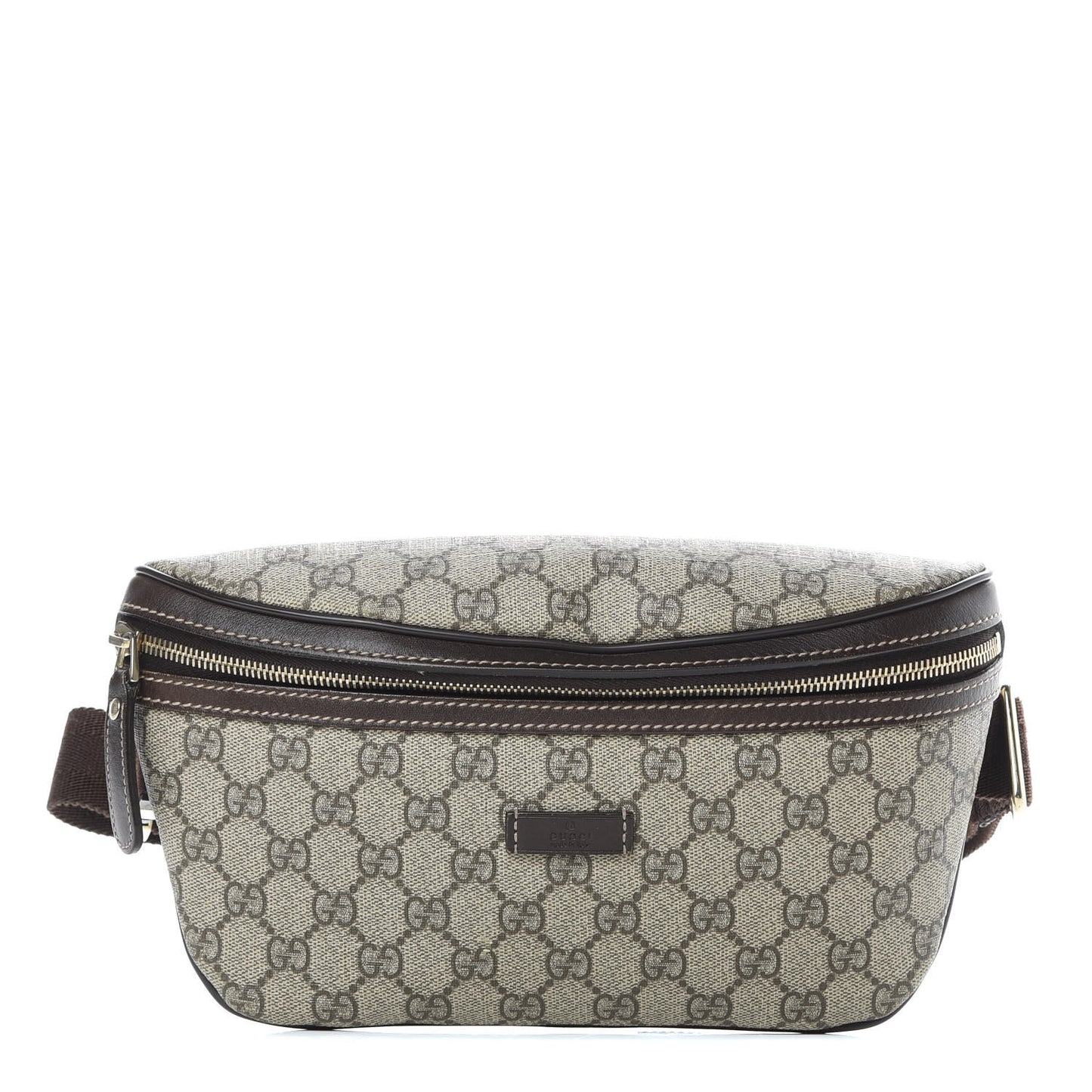 GG Supreme Monogram Belt Bag Dark Brown