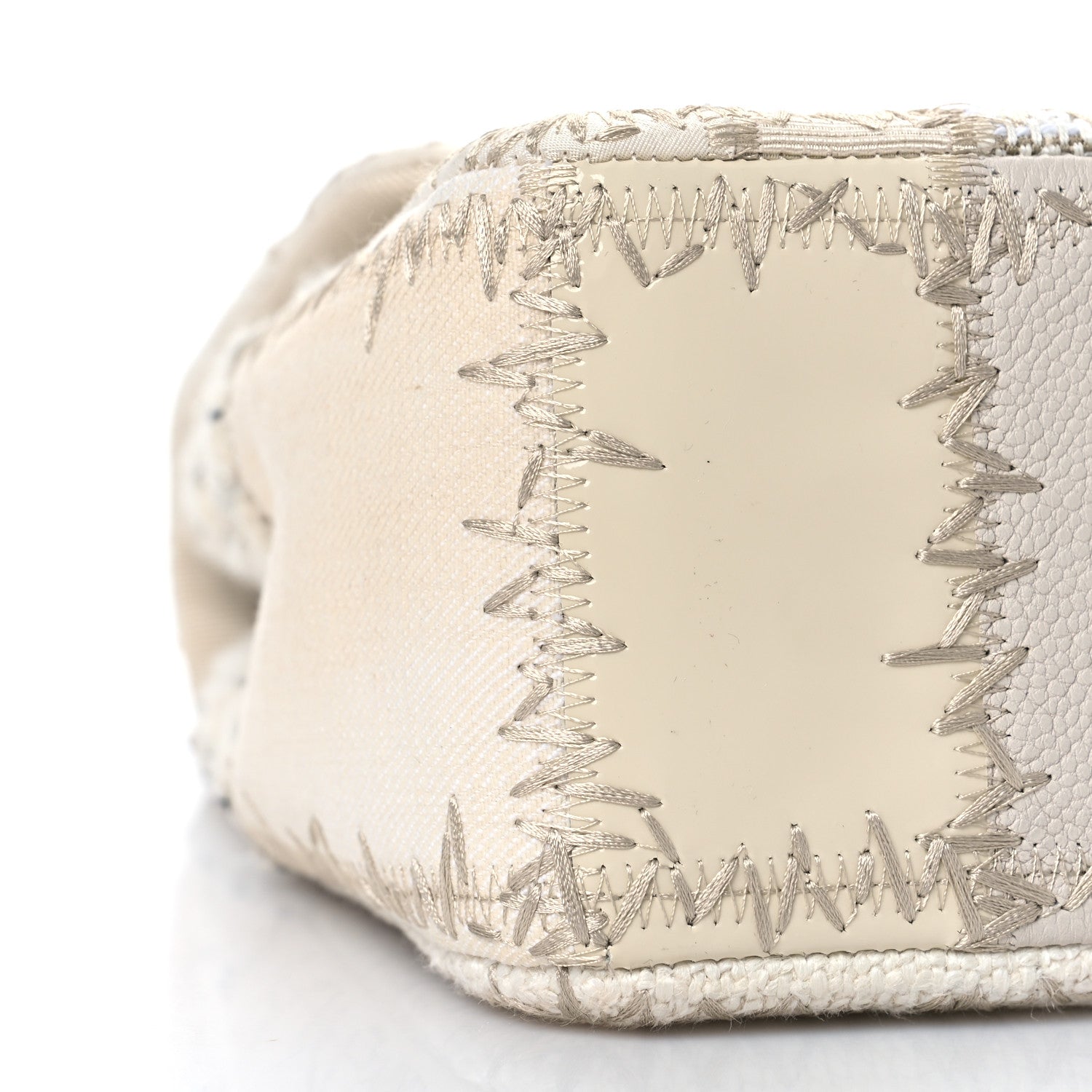 Chanel Tweed Patchwork Jumbo Single Flap White 8 of 9