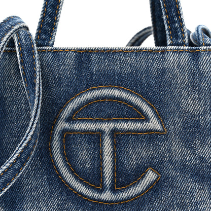 Telfar Denim Small Shopping Bag Blue 7 of 10