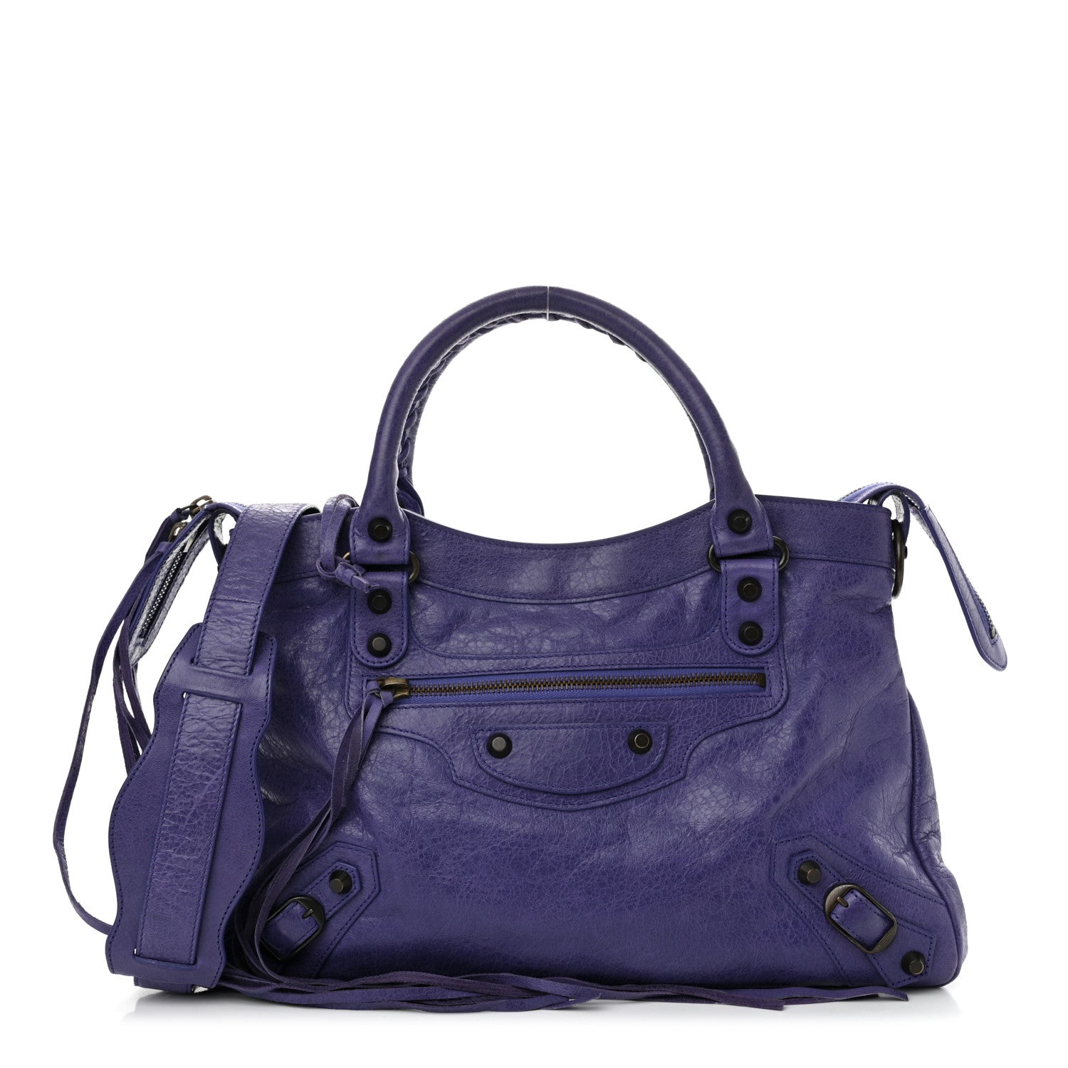 Balenciaga Agneau Classic Hardware Town Bleu Lavande 1 of 13