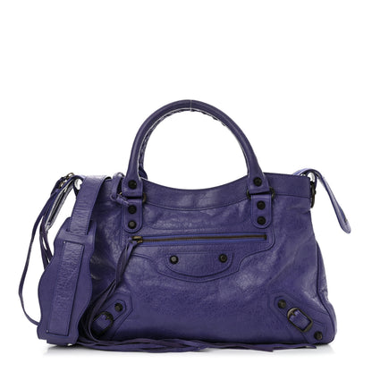 Balenciaga Agneau Classic Hardware Town Bleu Lavande 1 of 13