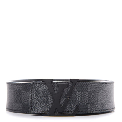 Louis Vuitton Damier Graphite LV Initiales Belt 100 40 1 of 7