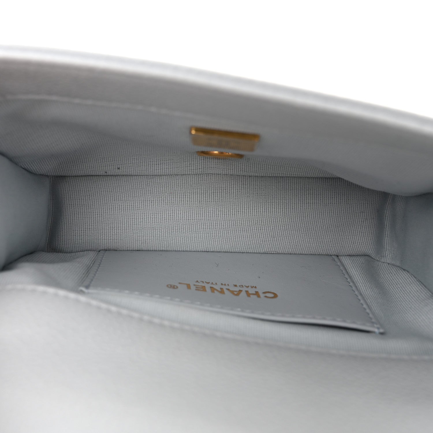 Chanel Shiny Caviar Mini Flap Bag Light Blue 5 of 10