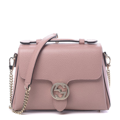 Gucci Dollar Calfskin Interlocking G Top Handle Shoulder Bag Soft Pink 1 of 10