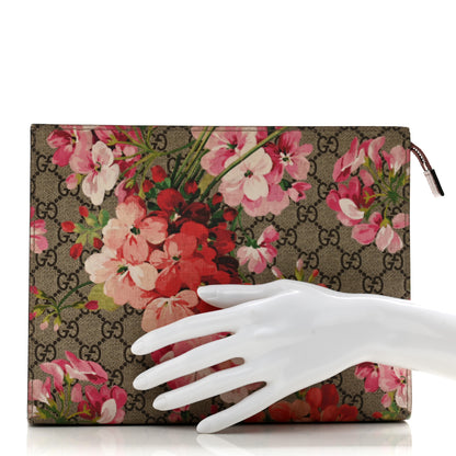 Gucci GG Supreme Monogram Blooms Large Cosmetic Case Beige Multicolor Dry Rose 2 of 6