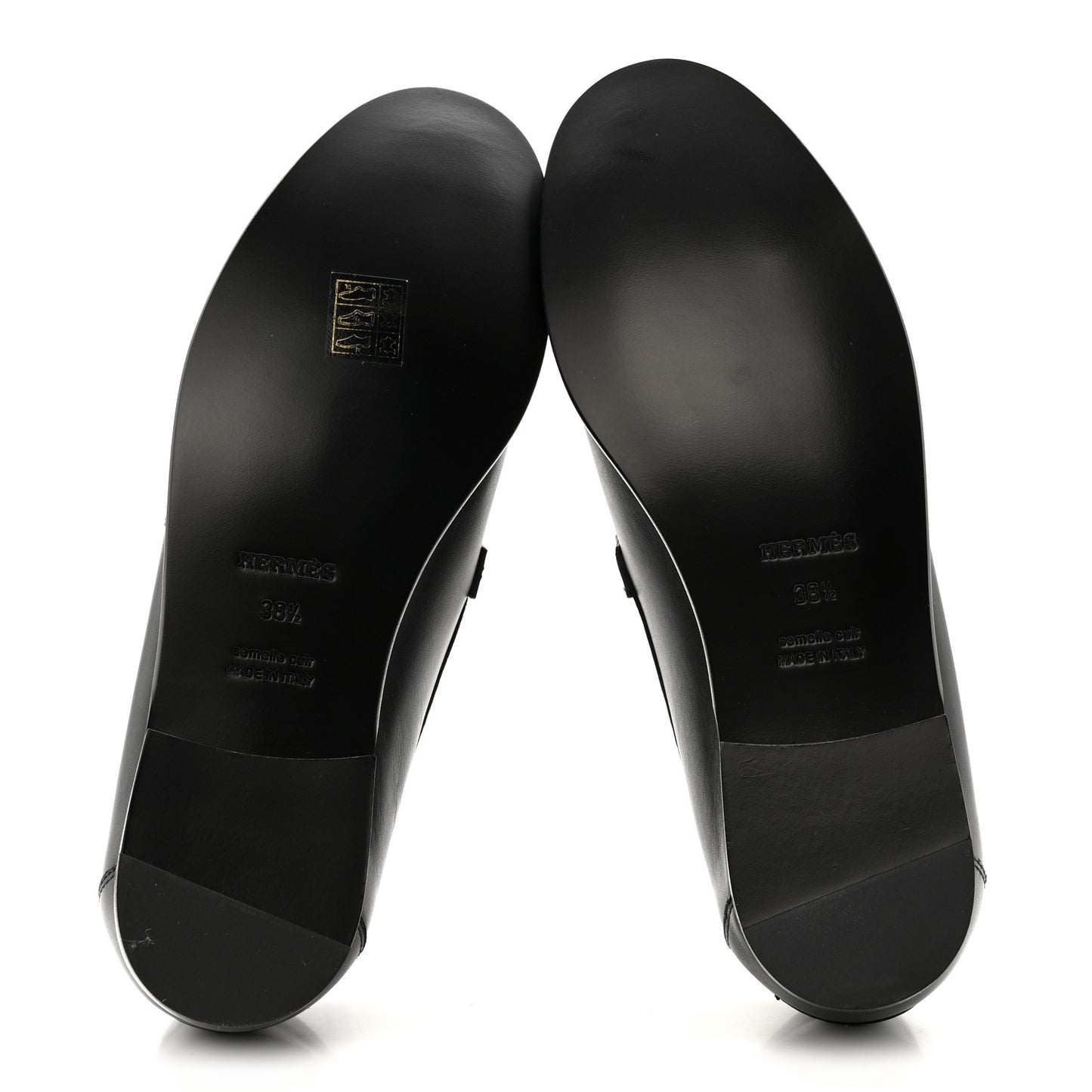 Calfskin Womens Destin Loafers 38.5 Black