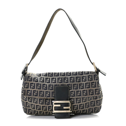 Fendi Zucchino Baguette Navy 1 of 9