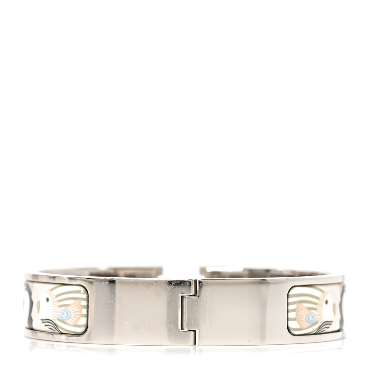 Hermes Enamel Printed Narrow Lanternes Ballons et Cocarde Clic Clac H Bracelet GM Lumiere 3 of 4