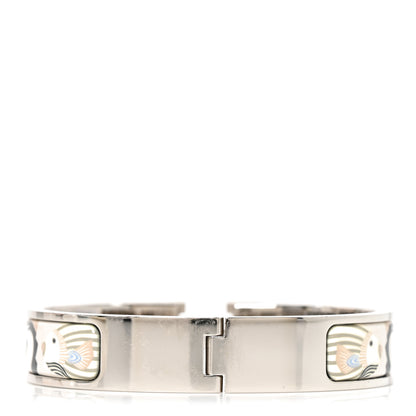 Hermes Enamel Printed Narrow Lanternes Ballons et Cocarde Clic Clac H Bracelet GM Lumiere 3 of 4
