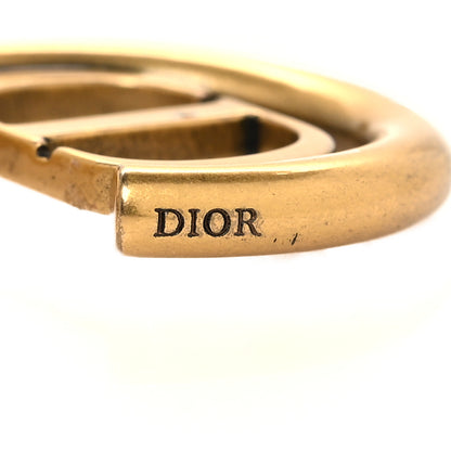 Christian Dior Metal 30 Montaigne Hoop Earrings Aged Gold 4 of 4