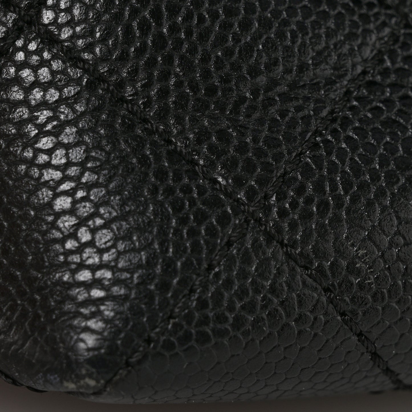 Caviar Quilted Jumbo Kelly Flap Black