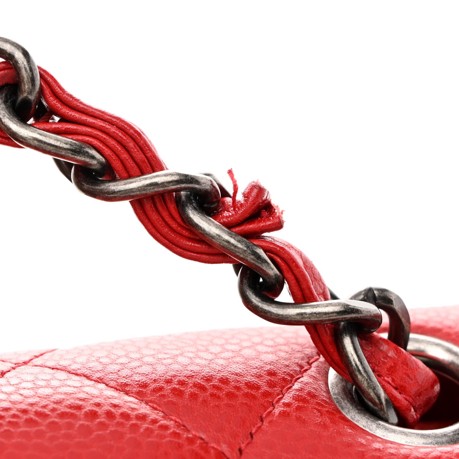 Chanel Caviar Quilted Maxi Double Flap Red 10 of 12