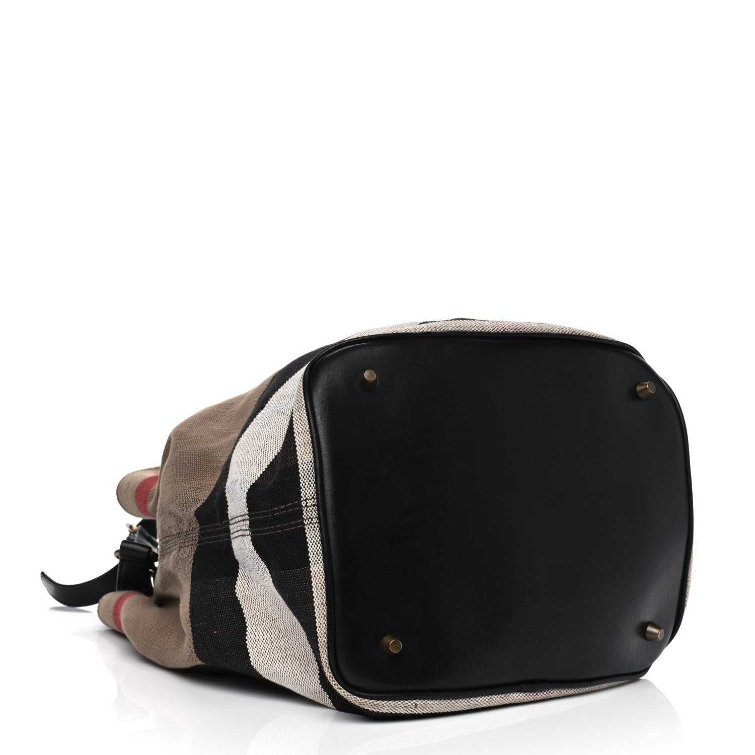 Burberry Canvas Mega Check Medium Ashby Hobo Black 3 of 13