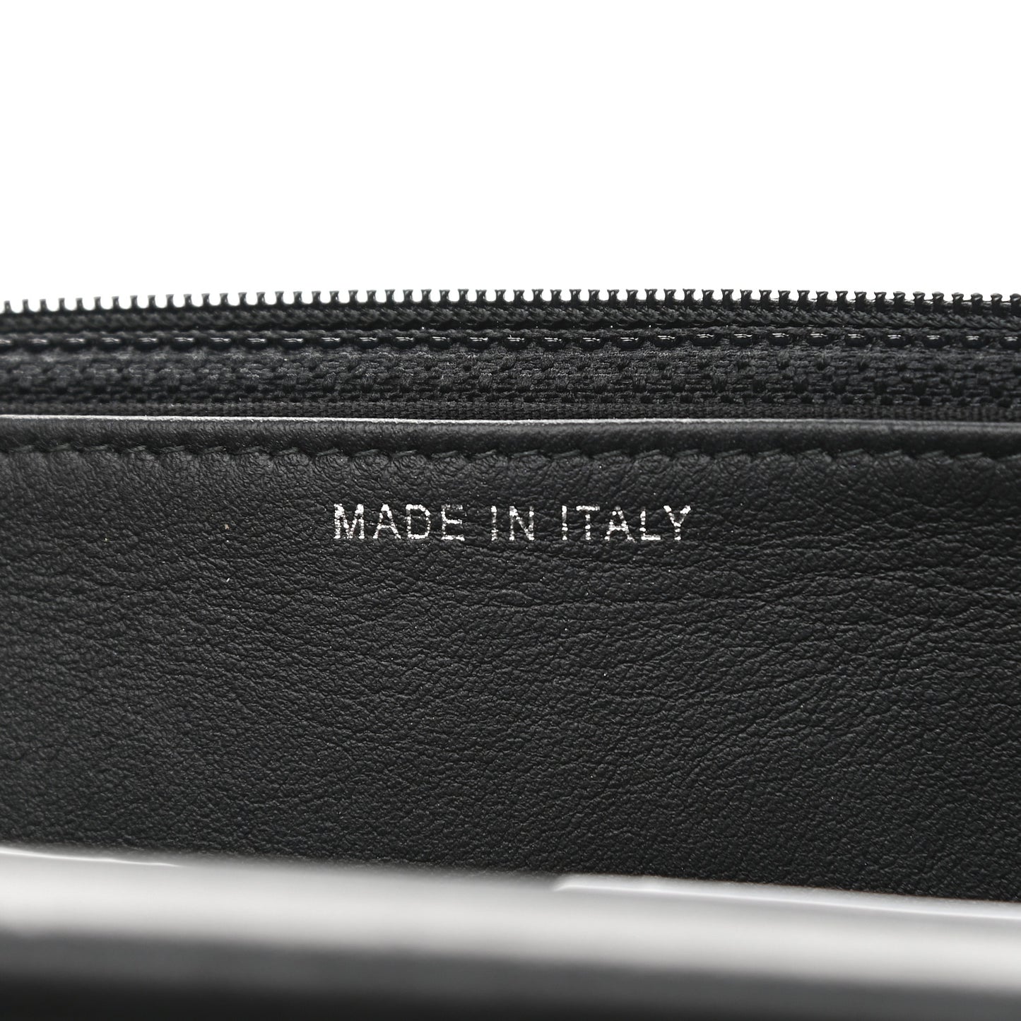 Calfskin Painted Chevron Embossed Boy Wallet On Chain WOC Black