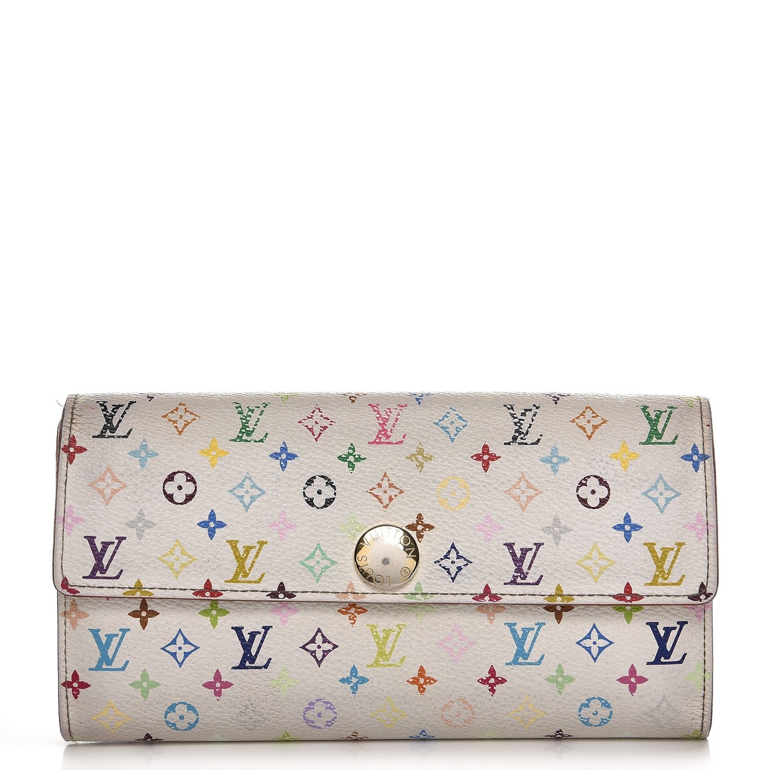 Louis Vuitton Monogram Multicolor Sarah Wallet White 1 of 12