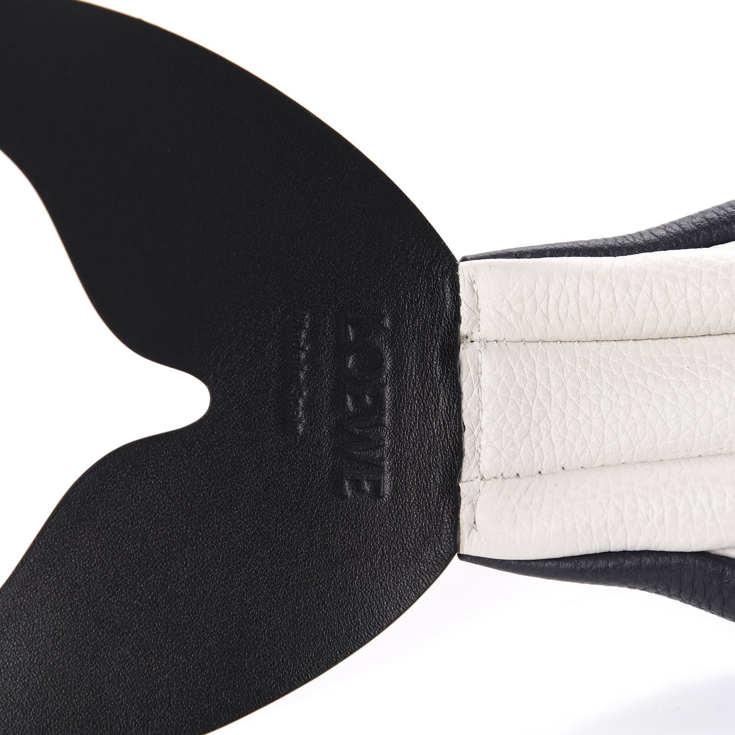 Loewe Calfskin Paula's Ibiza Mini Whale Crossbody Bag Black White 7 of 9