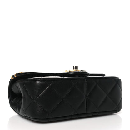 Chanel Lambskin Quilted Mini Coco Clips Single Flap Black 4 of 10