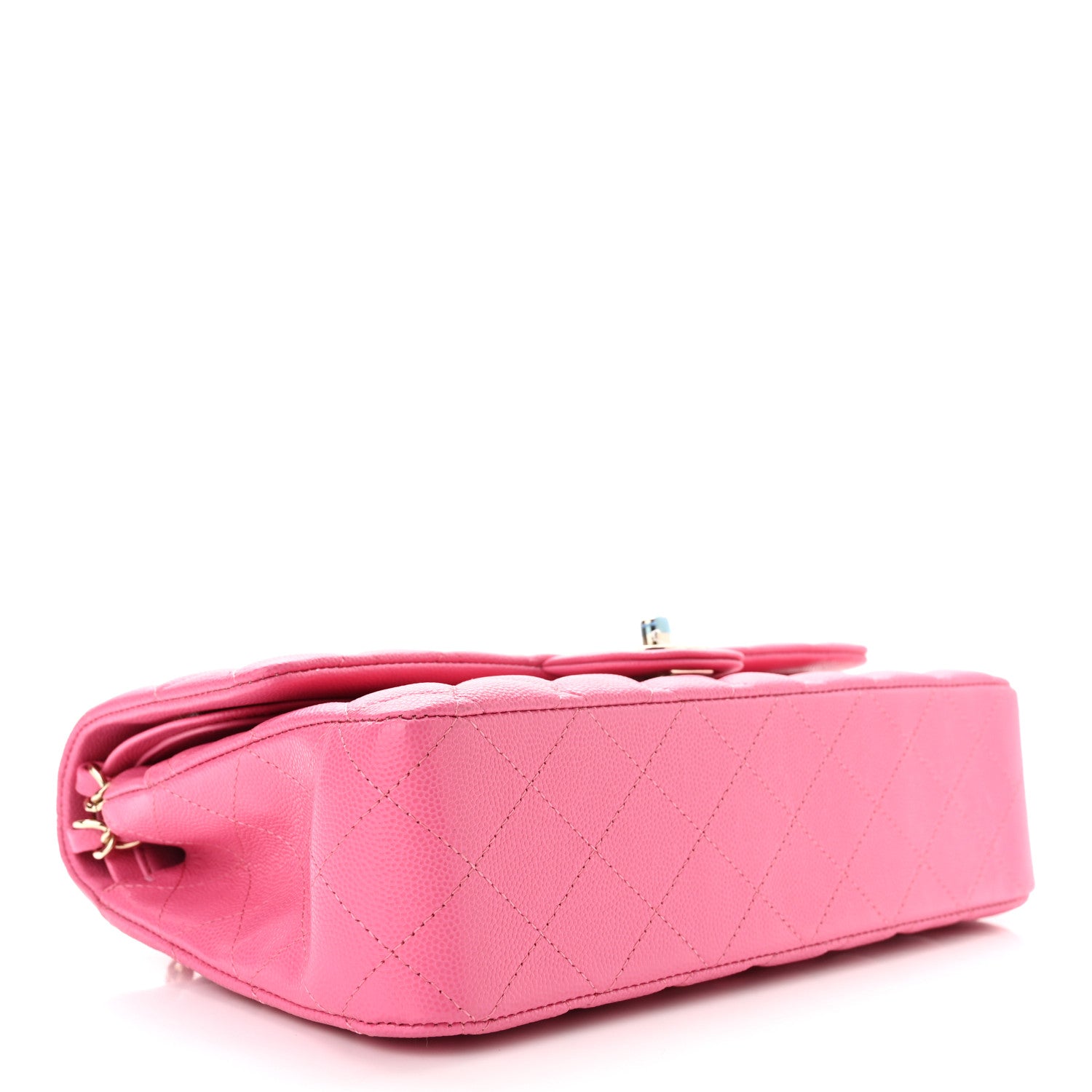 Chanel Caviar Quilted Medium Double Flap Pink 3 of 9