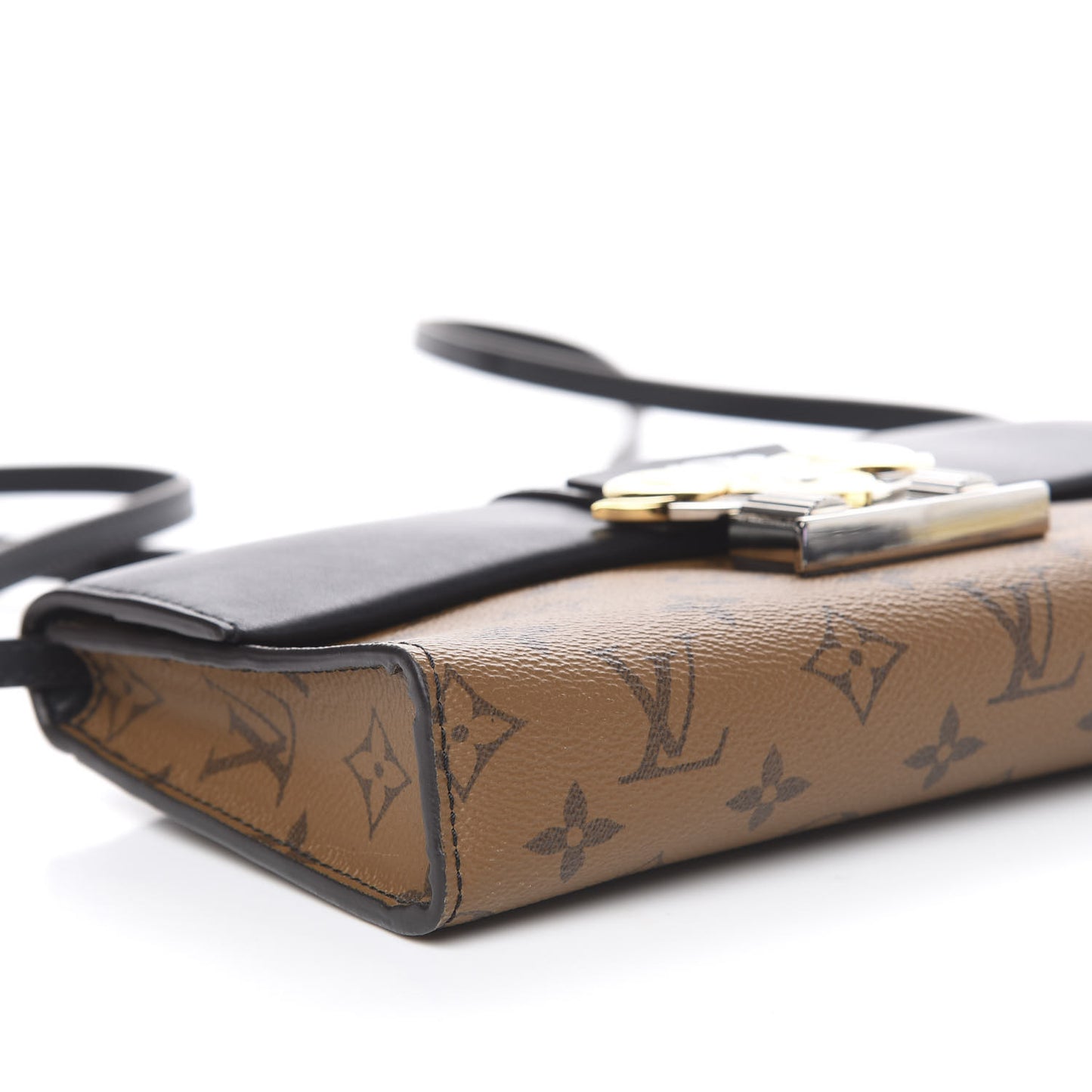 Calfskin Reverse Monogram Column Clutch