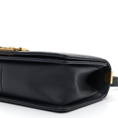 Chanel Caviar Quilted Medium Boy Flap Navy 10 of 10