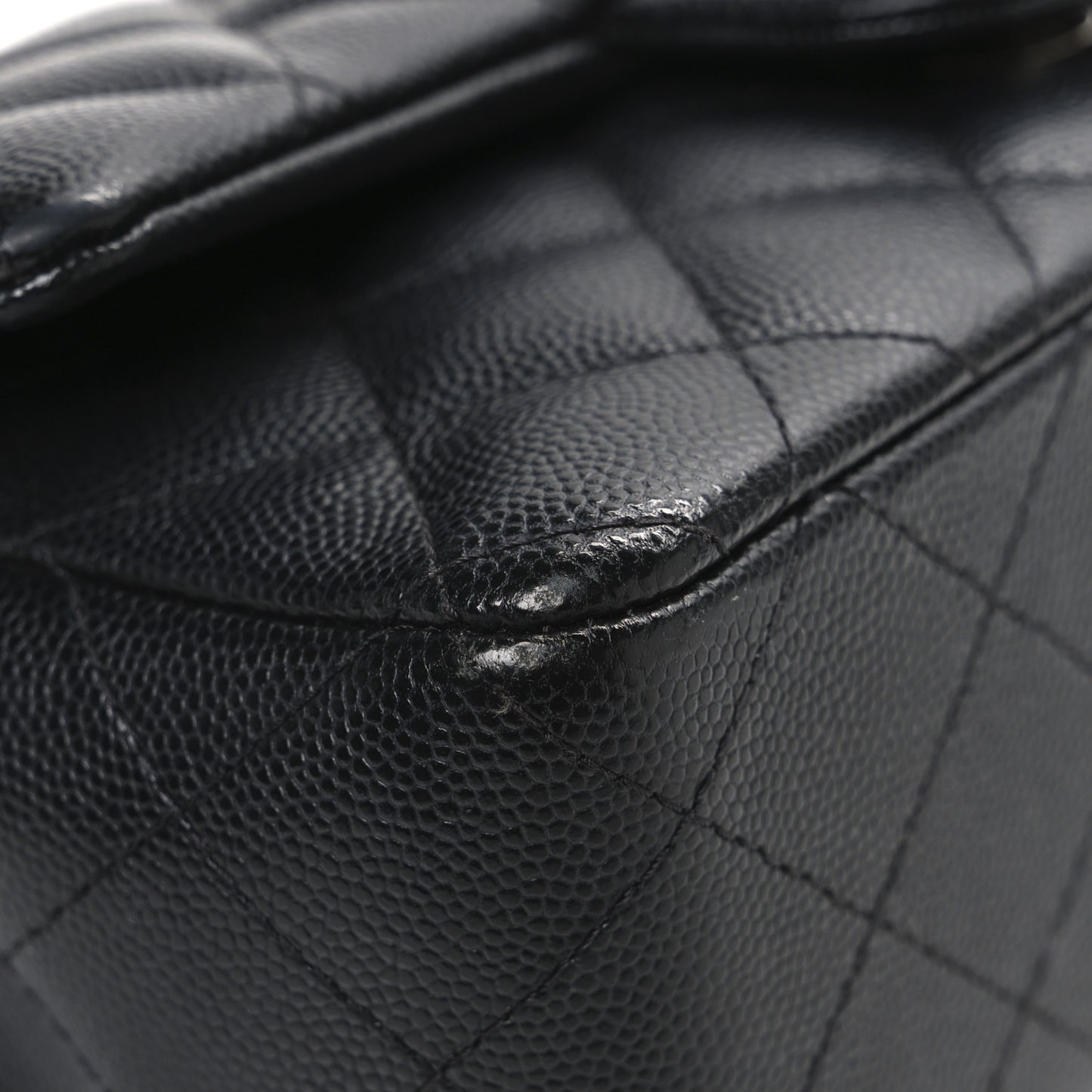 Caviar Quilted Mini Rectangular Flap Black