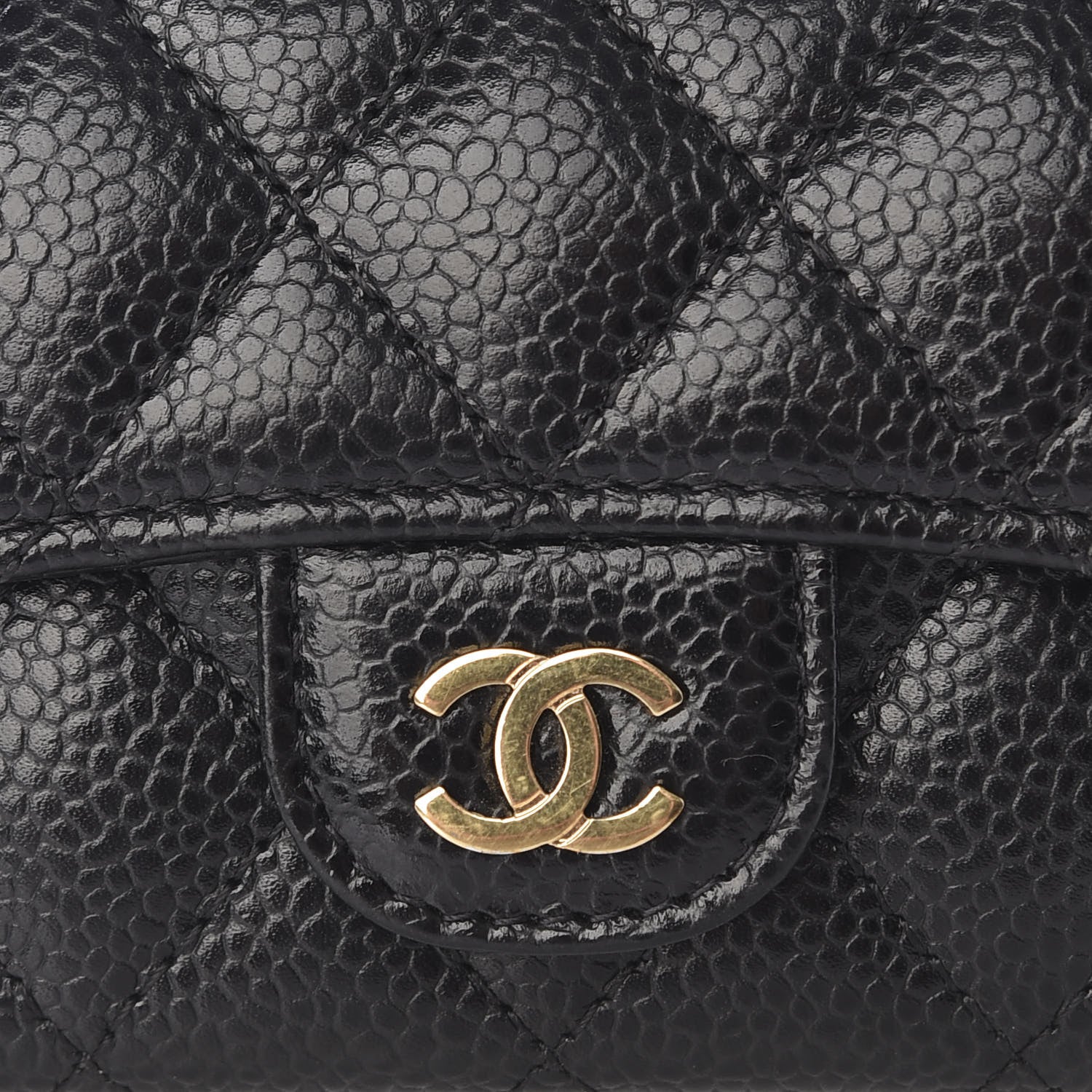 Chanel Caviar Quilted Flap Card Holder Black 7 of 8