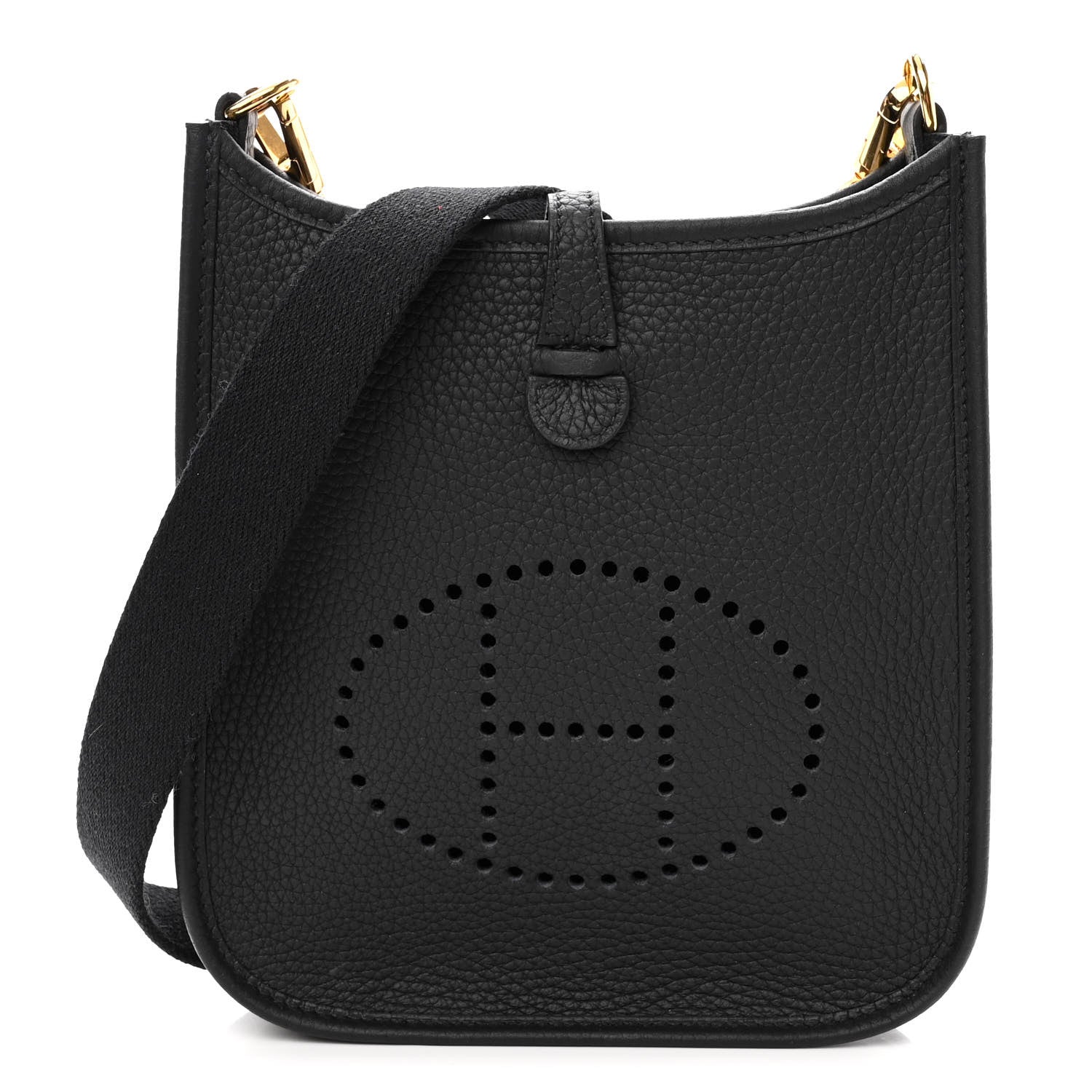 Hermes Taurillon Clemence Evelyne TPM Black 1 of 11