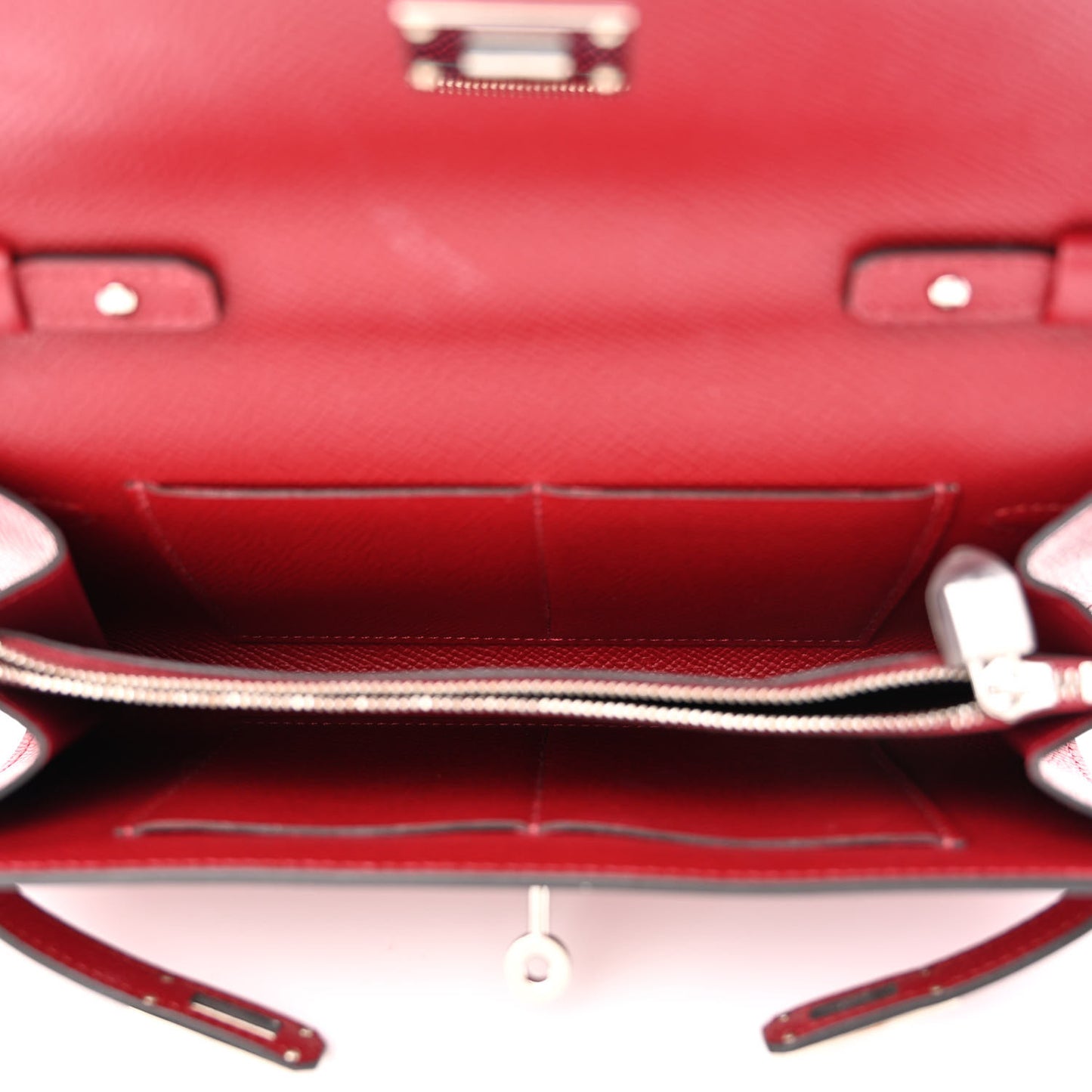 Epsom Kelly Wallet To Go Rouge Grenat