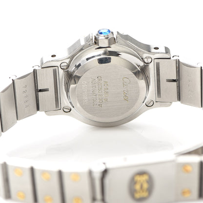 Cartier Stainless Steel 18K Yellow Gold 25mm Santos Octagon Automatic Watch 4 of 6