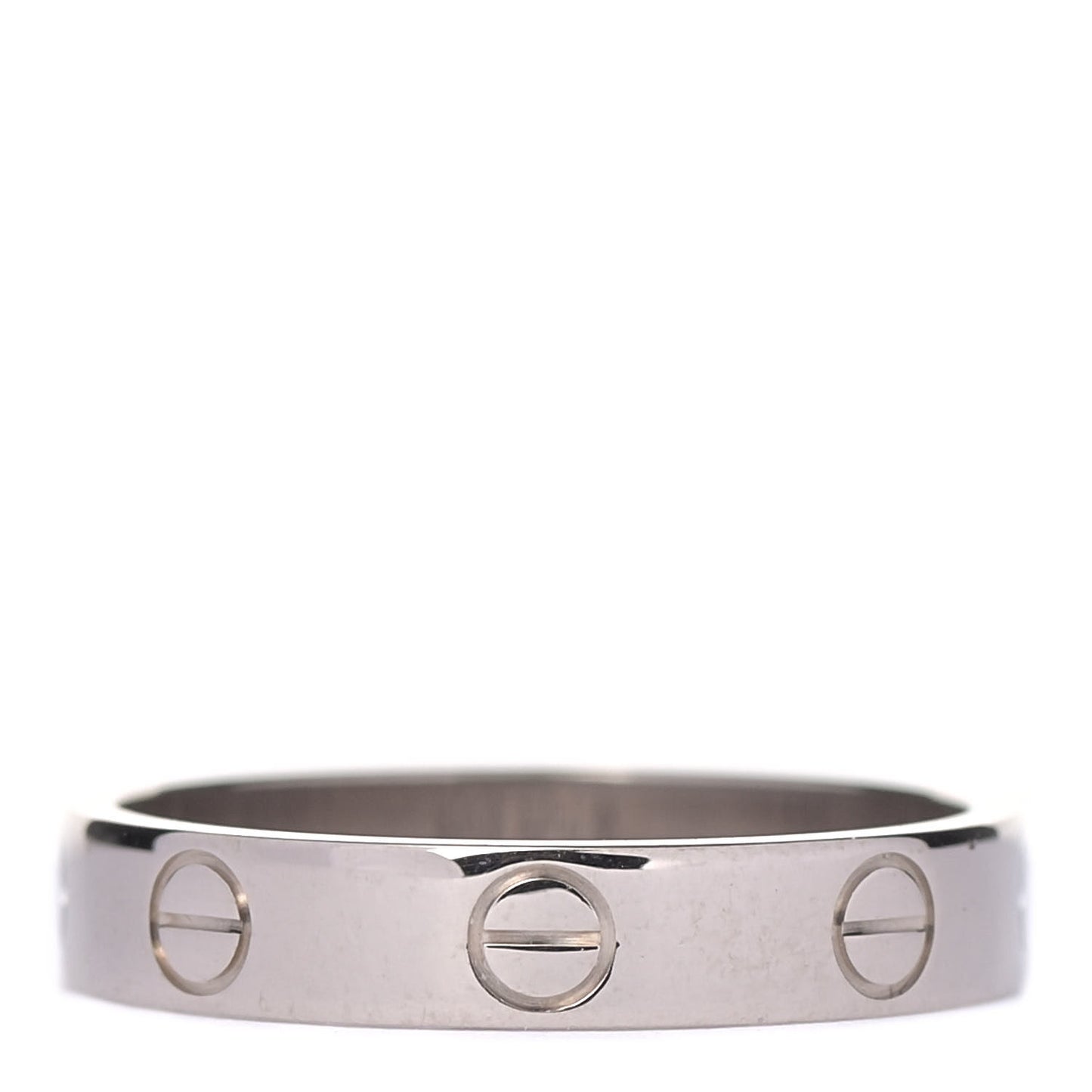 18K White Gold 3.5mm LOVE Wedding Band Ring 53 6.25