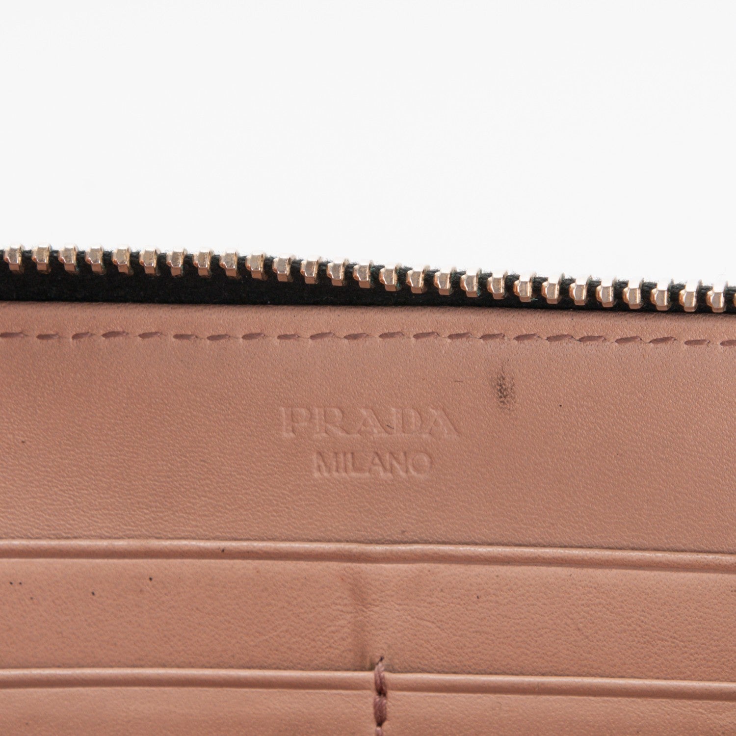 Prada Vitello Shine Zip Around Wallet Nero Black 6 of 9