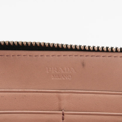 Prada Vitello Shine Zip Around Wallet Nero Black 6 of 9