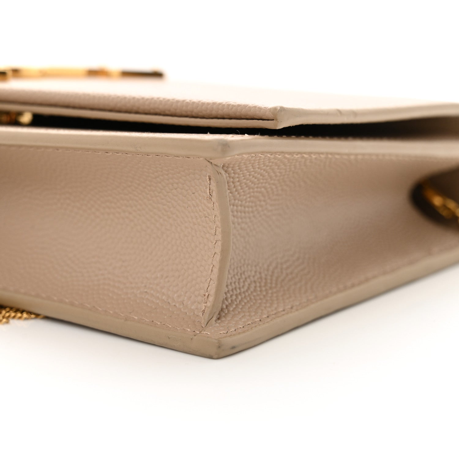 Saint Laurent Grain De Poudre Classic Monogram Kate Tassel Chain Wallet Dark Beige 10 of 12