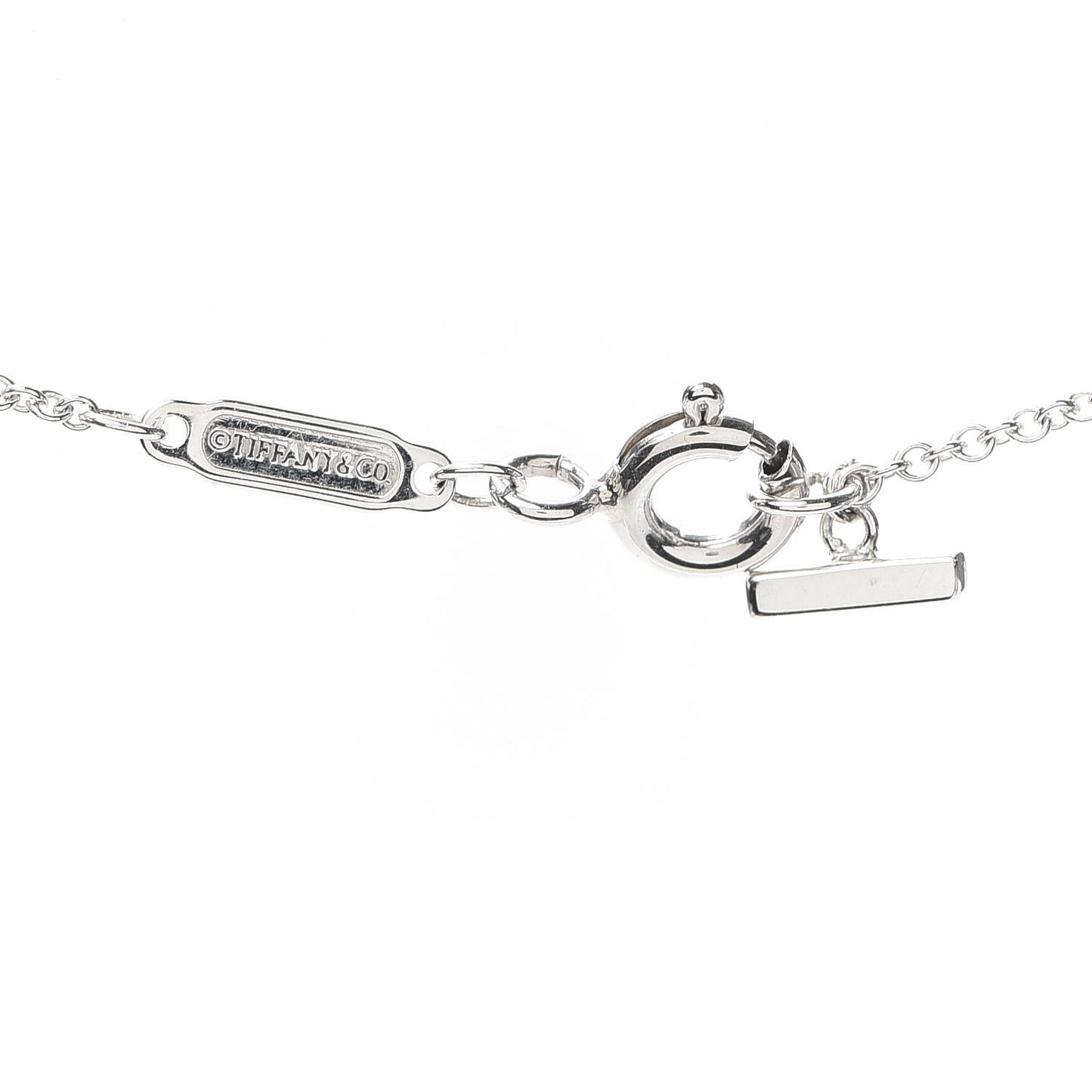 Sterling Silver Large T Smile Pendant Necklace