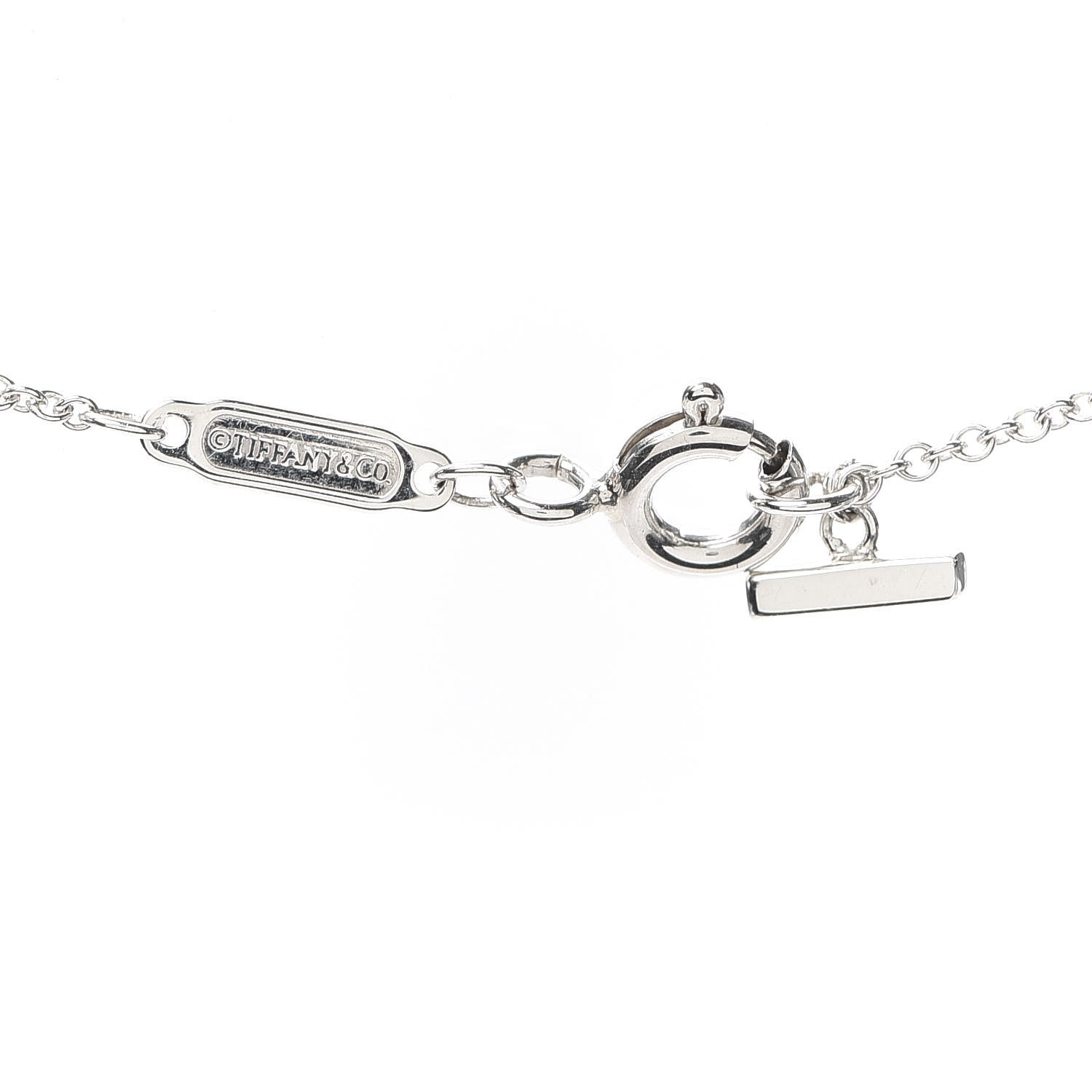 Tiffany Sterling Silver Large T Smile Pendant Necklace 4 of 6