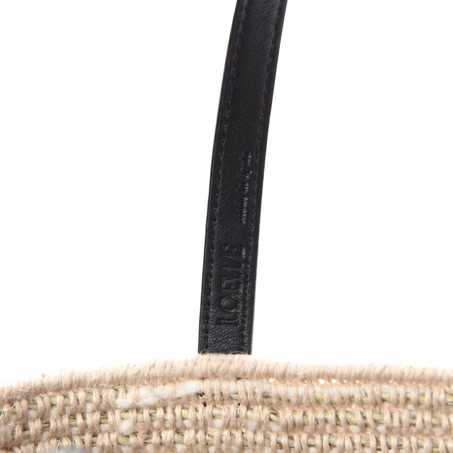 Textile Calfskin Small Square Basket Tote Bag Tan Black