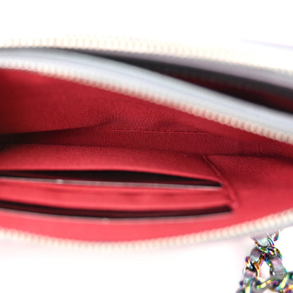 Chanel Iridescent Lambskin Calfskin Quilted Small Gabrielle Clutch With Chain Light Purple 6 of 12