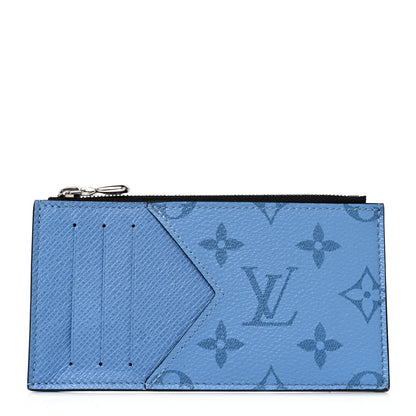 Louis Vuitton Taigarama Coin Card Holder Denim 1 of 8