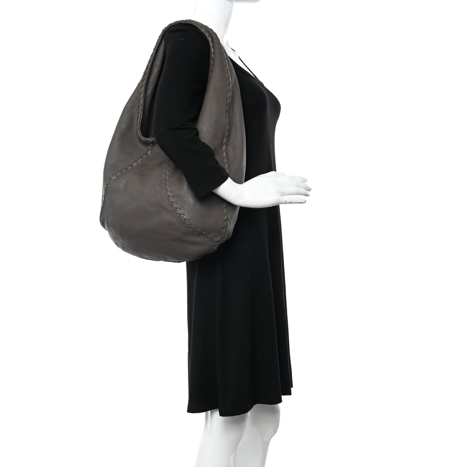 Bottega Veneta Cervo Deerskin Large Hobo Elephant 2 of 9