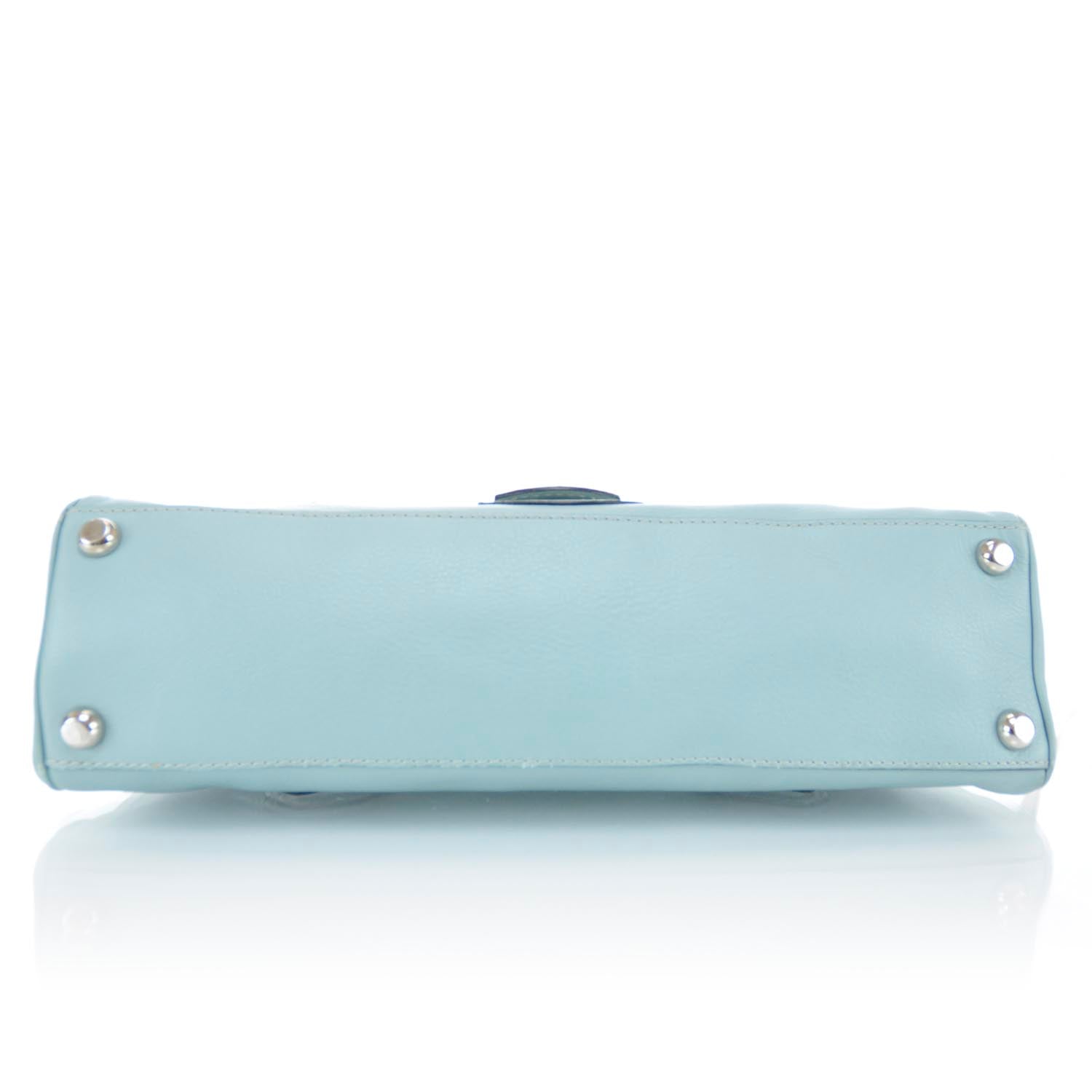 Marc Jacobs Leather Pushlock Satchel Blue 5 of 9