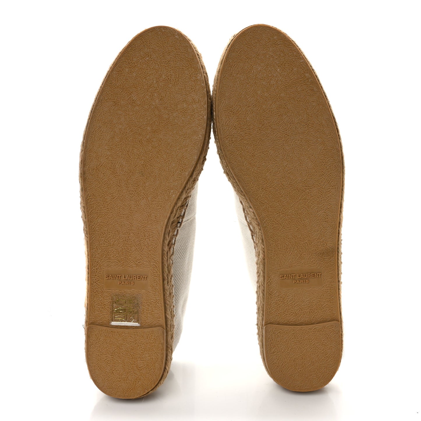 Canvas Nappa Elba Light Logo Embroidered Espadrilles 36 Ecru