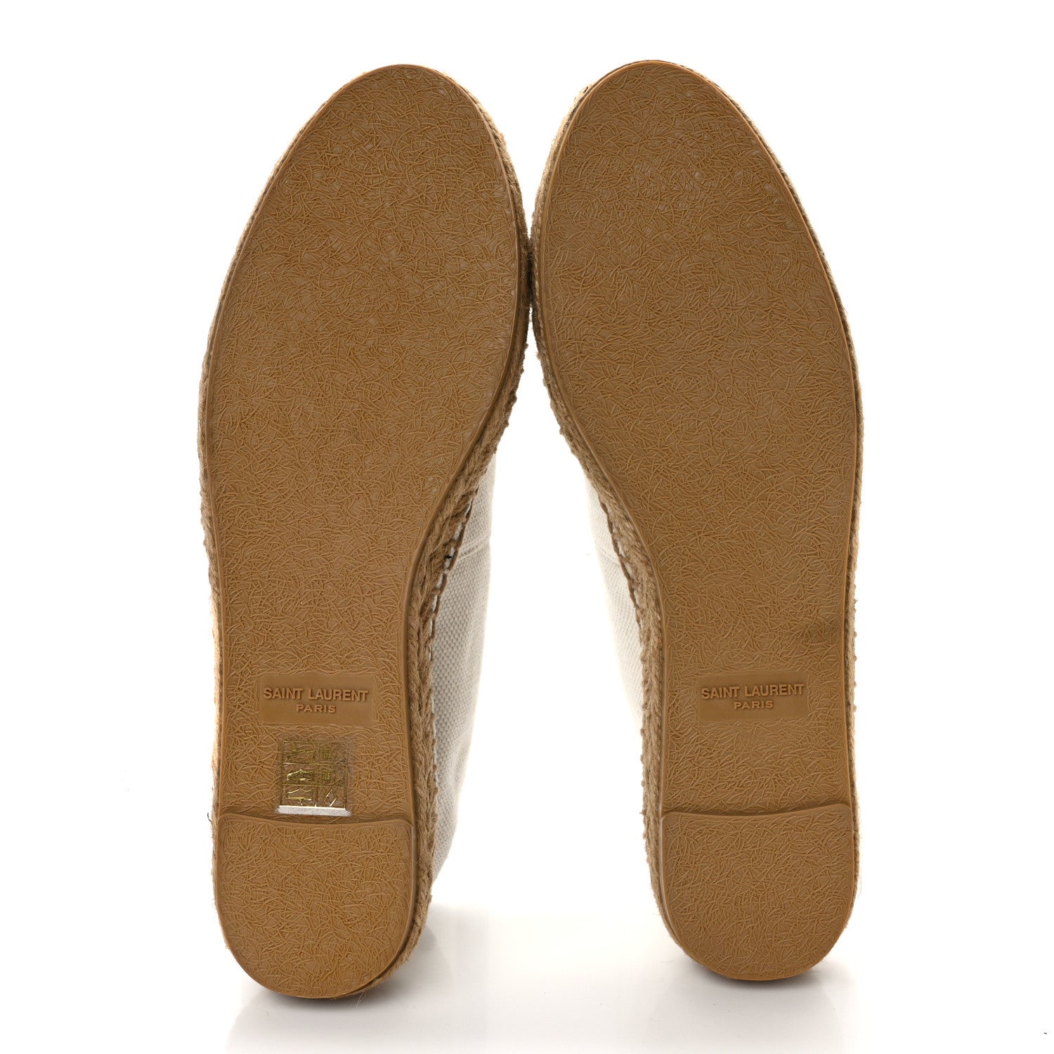 Saint Laurent Canvas Nappa Elba Light Logo Embroidered Espadrilles 36 Ecru 6 of 12
