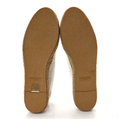 Saint Laurent Canvas Nappa Elba Light Logo Embroidered Espadrilles 36 Ecru 6 of 12