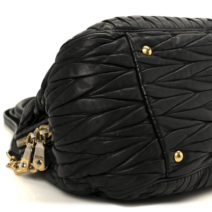 Miu Miu Nappa Matelasse Top Handle Black 10 of 11