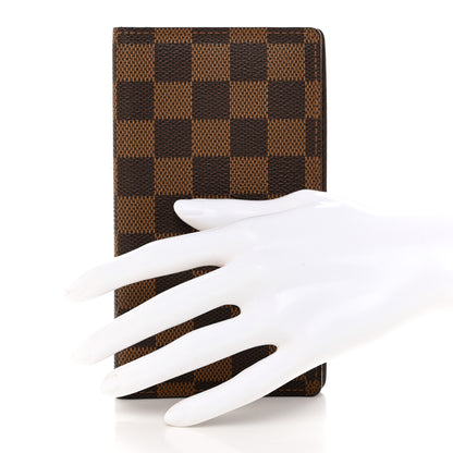 Louis Vuitton Damier Ebene Checkbook Cover Wallet 2 of 7