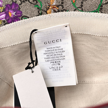 Gucci GG Supreme Monogram Flora Fedora Hat M Red 9 of 10