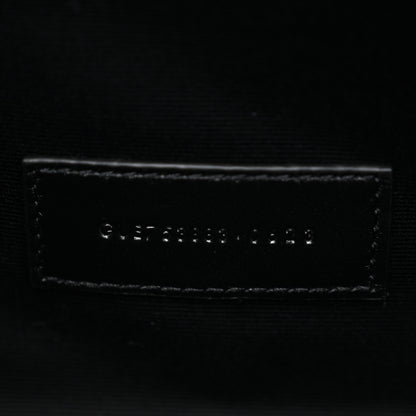 Saint Laurent Nappa Patent Calfskin Two-Toned Monogram Pouch Alabastro Black 8 of 9